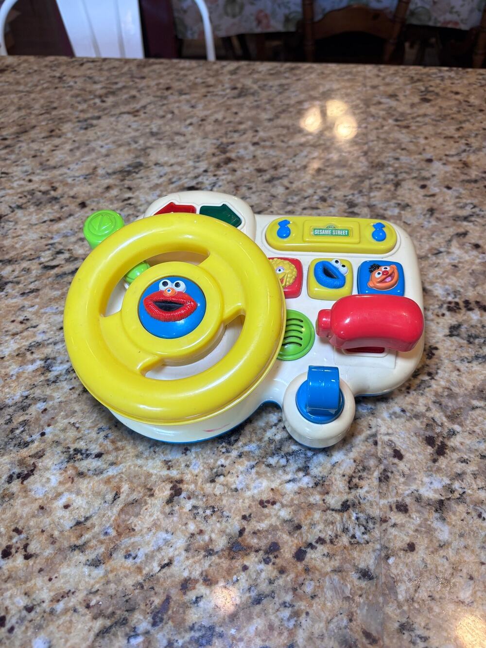 Vintage 1997 Sesame Street Elmo Activity Steering Wheel Toy WORKS